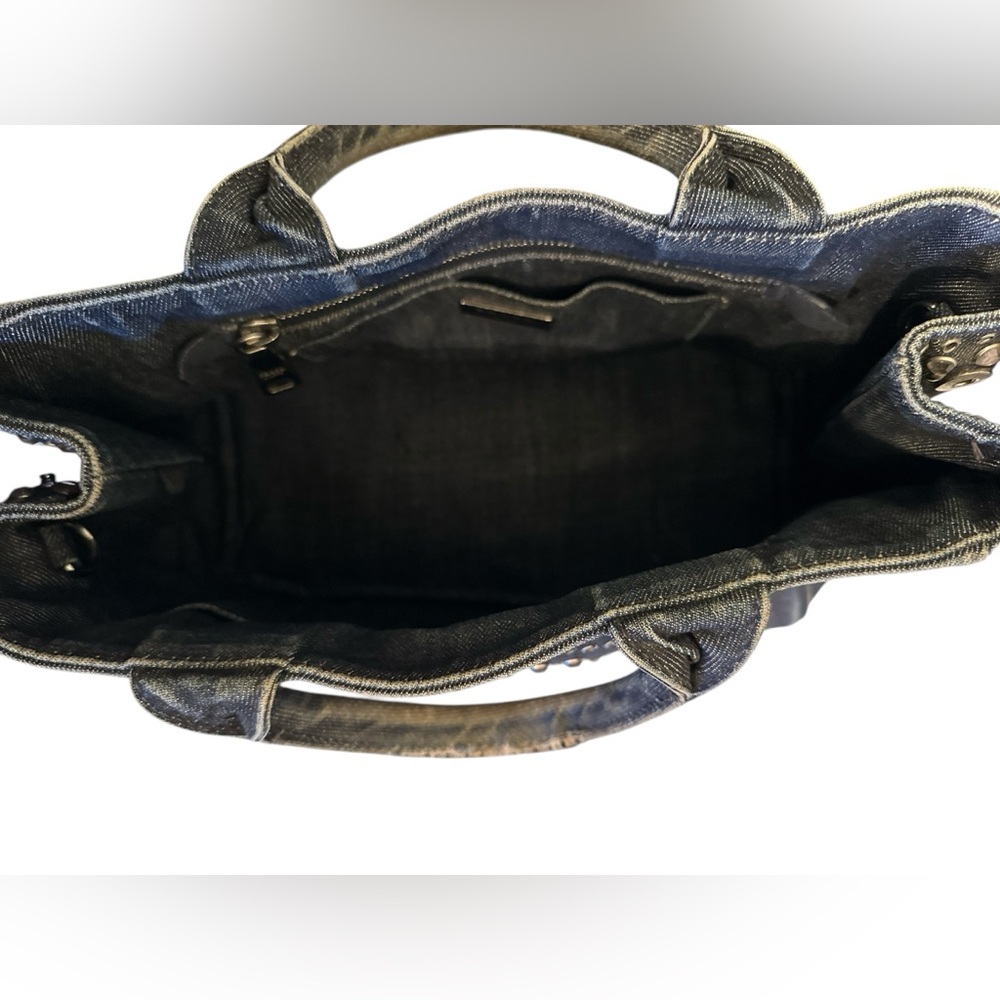 Authentic Prada Canapa Denim Studded Bag - Picture 7 of 7